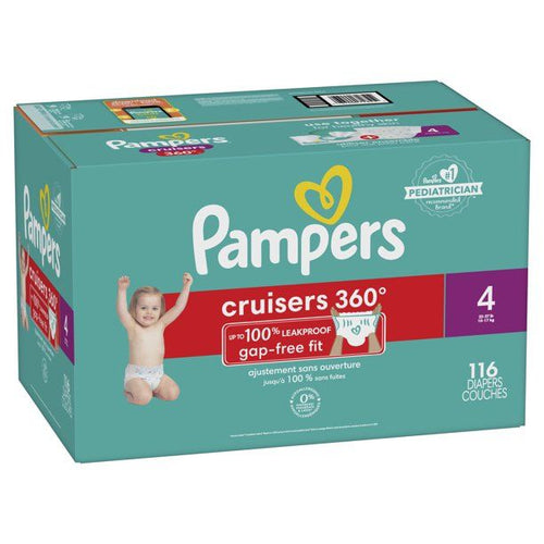 Pampers Cruisers 360 Enormous Pack Diapers Size 4, 116 Count EasyOptionXY LLC