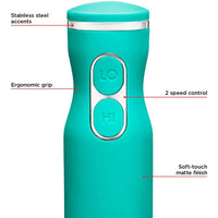 Chefman 300W Multi-speed Immersion Hand Blender Stainless Steel Blades Turquoise EasyOptionXY LLC