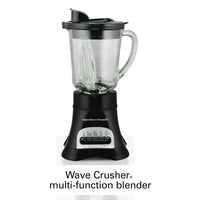 Hamilton Beach Wave Crusher Multi-Function Blender 40 oz Glass Jar Black 58165 EasyOptionXY LLC
