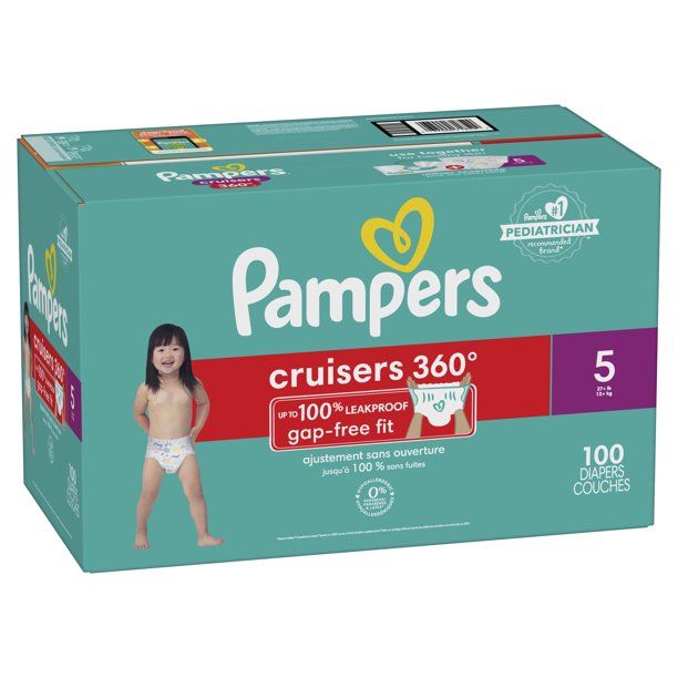 Pampers Cruisers 360 Enormous Pack Diapers Size 5; 100 Count EasyOptionXY LLC