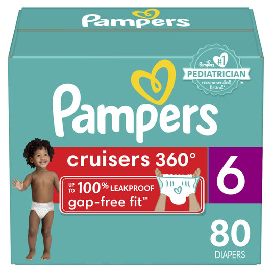 Pampers Cruisers 360 Enormous Pack Diapers Size 6, 80 Count EasyOptionXY LLC