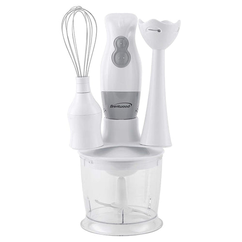 Brentwood Appliances 2-Speed Hand Blender and Food Processor with Balloon Whisk (White) (HB-38W) EasyOptionXY LLC
