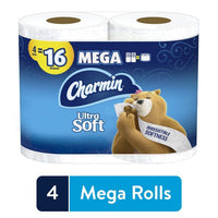 Charmin Ultra Soft Toilet Paper, 4 Mega Rolls EasyOptionXY LLC
