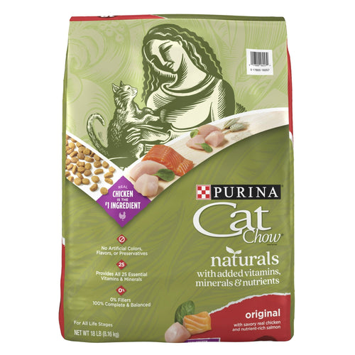 Purina Cat Chow Naturals Chicken & Salmon Original Dry Cat Food 18 lb Bag EasyOptionXY LLC