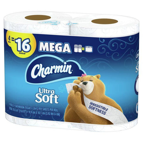 Charmin Ultra Soft Toilet Paper, 4 Mega Rolls EasyOptionXY LLC