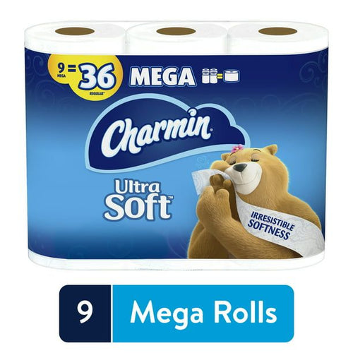 Charmin Ultra Soft Toilet Paper, 9 Mega Rolls EasyOptionXY LLC