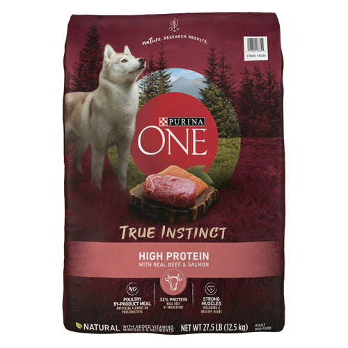Purina One True Instinct Dry Dog Food Beef and Salmon 27.5 lb Bag EasyOptionXY LLC