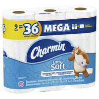 Charmin Ultra Soft Toilet Paper, 9 Mega Rolls EasyOptionXY LLC
