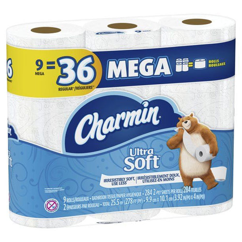Charmin Ultra Soft Toilet Paper, 9 Mega Rolls EasyOptionXY LLC
