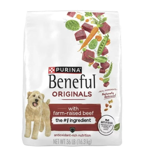 Purina Beneful Originals Dry Dog Food Farm Raised Beef, 36 lb Bag EasyOptionXY LLC