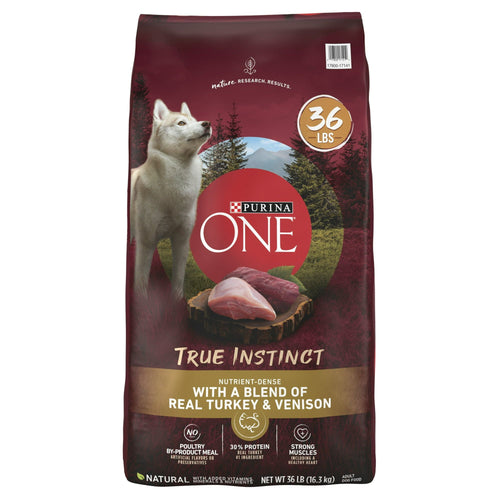 Purina One True Instinct Turkey and Venison Dry Dog Food 36 lb Bag EasyOptionXY LLC