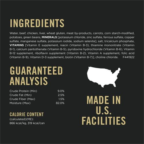 Purina Pro Plan Slices in Gravy Wet Dog Food for Adult Dogs Beef 13 oz Cans (12 Pack) EasyOptionXY LLC