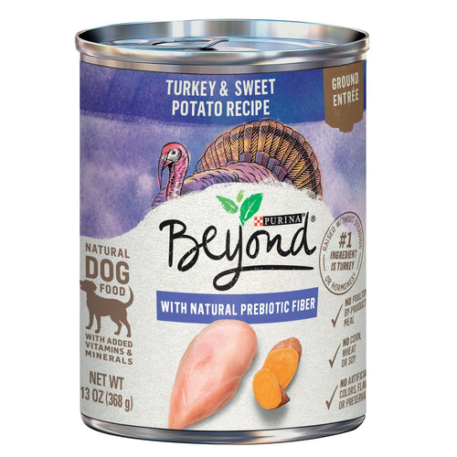 Purina Beyond Natural Wet Dog Food Pate Grain Free Turkey & Sweet Potato Recipe Ground Entree 13 oz. Can EasyOptionXY LLC