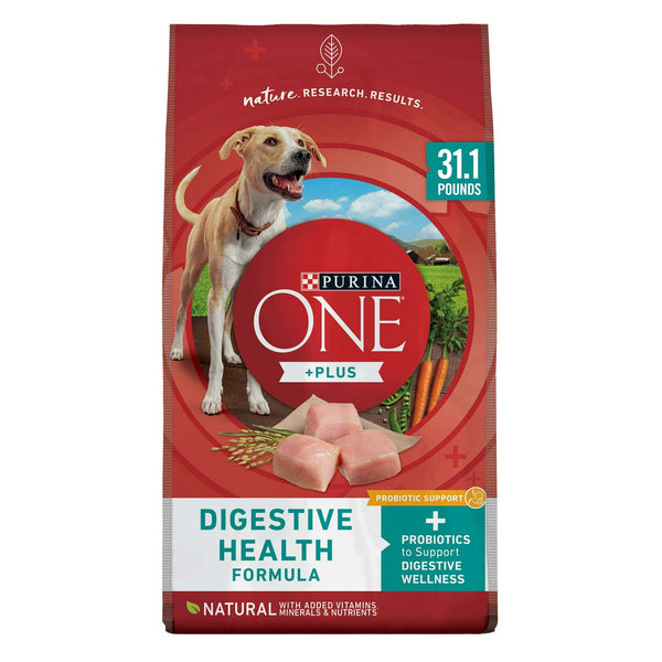 Purina One +Plus Dry Dog Food Digestive Health Formula 31.1 lb Bag EasyOptionXY LLC