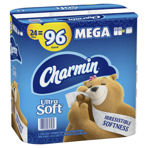 Charmin Ultra Soft Toilet Paper, 24 Mega Rolls EasyOptionXY LLC