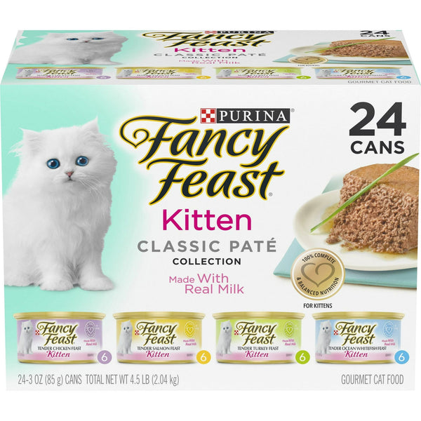 Purina Fancy Feast Classic Pate Wet Cat Food for Kittens 3 oz Boxes (24 Pack) EasyOptionXY LLC