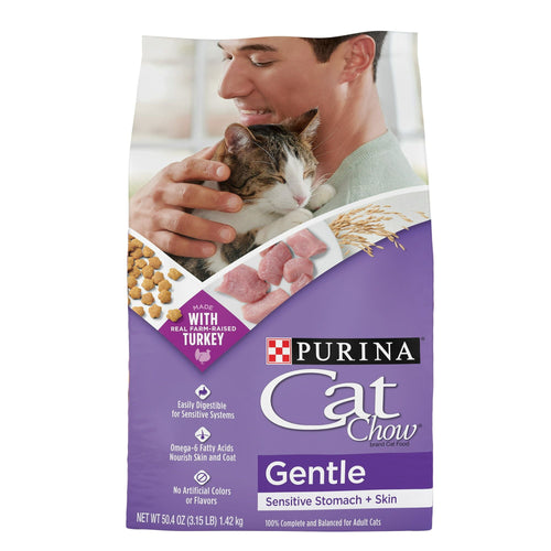 Purina Cat Chow Gentle Dry Cat Food 3.15 lb Bag EasyOptionXY LLC