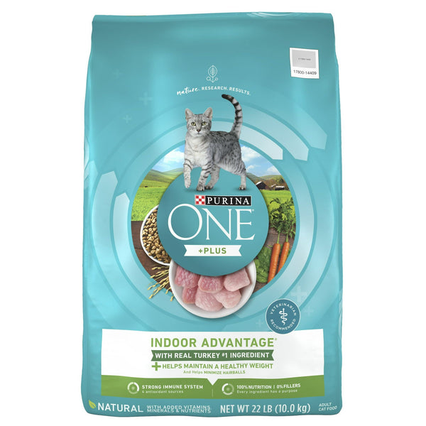 Purina One +Plus Indoor Advantage Dry Cat Food Turkey 22 lb Bag EasyOptionXY LLC