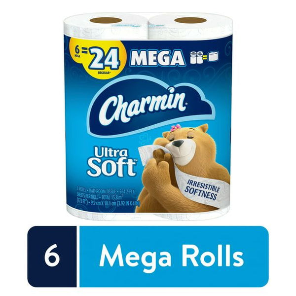Charmin Ultra Soft Toilet Paper, 6 Mega Rolls EasyOptionXY LLC