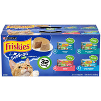 Purina Friskies Seafood Favorites Wet Cat Food Variety Pack 5.5 oz Cans (32 Pack) EasyOptionXY LLC