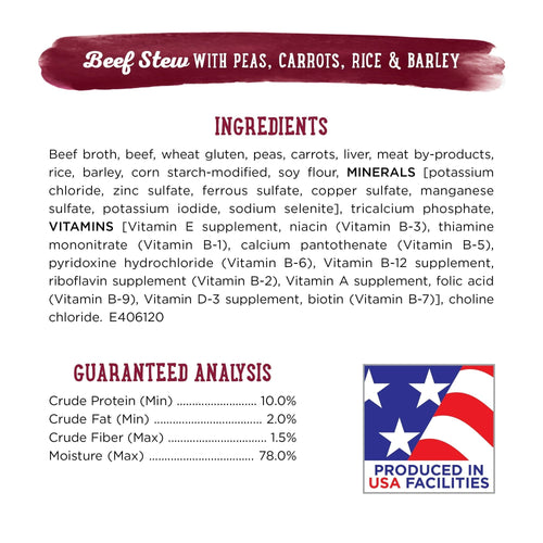 Purina Beneful High Protein Chicken & Beef Stew Wet Dog Food 10 oz Tub EasyOptionXY LLC