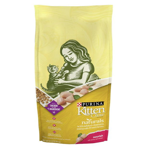 Purina Kitten Chow Naturals Savory & Real Chicken Dry Cat Food 6.3 lb Bag EasyOptionXY LLC