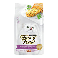Purina Fancy Feast Dry Cat Food Savory Farm Raised Chicken Turkey 3 lb Bag EasyOptionXY LLC