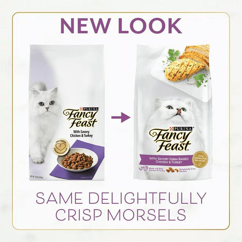 Purina Fancy Feast Dry Cat Food Savory Farm Raised Chicken Turkey 3 lb Bag EasyOptionXY LLC