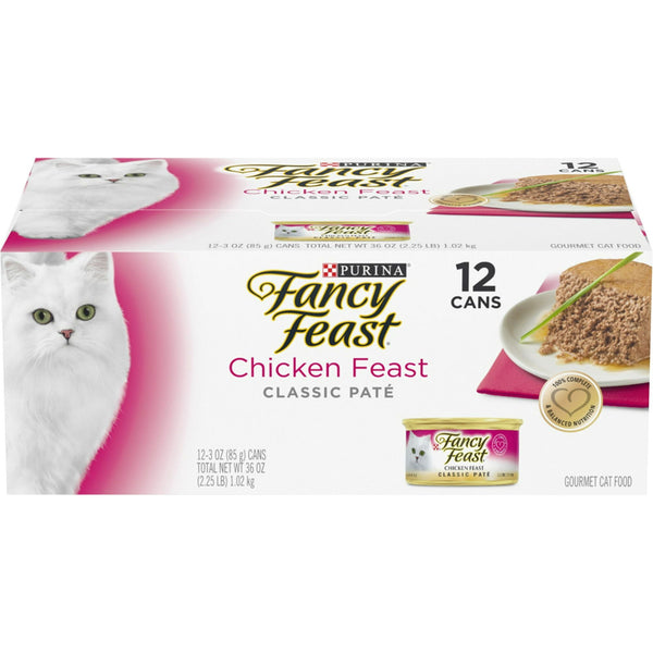 Purina Fancy Feast Classic Pate Wet Cat Food Chicken 3 oz Cans EasyOptionXY LLC