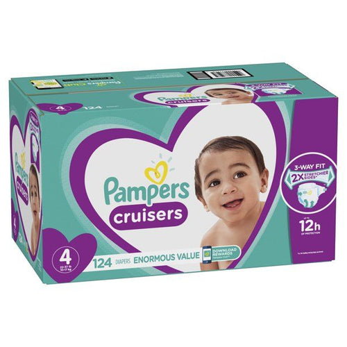 Pampers Cruisers Active Fit Taped Diapers Size 4, 124 Count EasyOptionXY LLC