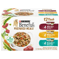 Purina Beneful Prepared Meals Wet Dog Food Variety Pack 10 oz Tubs (12 Pack) EasyOptionXY LLC