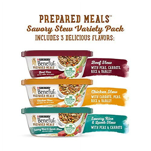 Purina Beneful Prepared Meals Wet Dog Food Variety Pack 10 oz Tubs (12 Pack) EasyOptionXY LLC