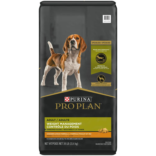Purina Pro Plan Weight Management for Adult Dogs Chicken Rice 34 lb Bag EasyOptionXY LLC