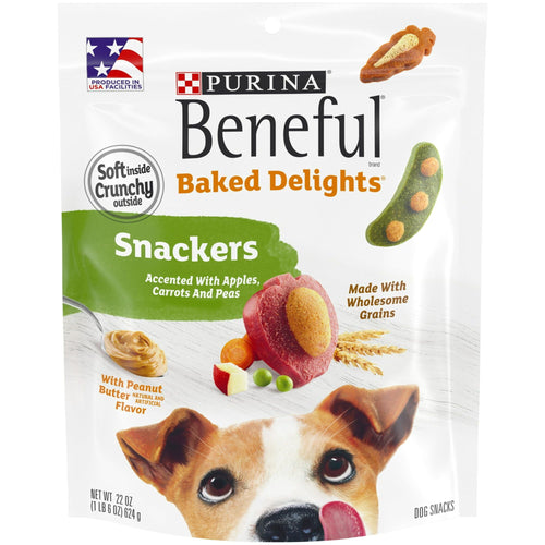 Purina Beneful Baked Delights Peanut Butter Training Treats for Dogs 22 oz Pouch EasyOptionXY LLC