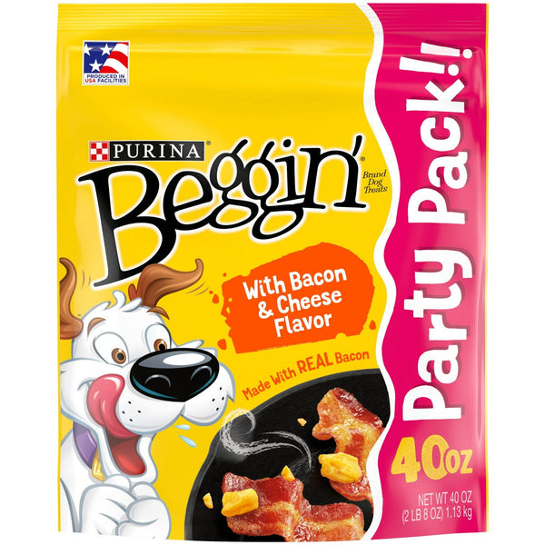 Purina Beggin Bacon & Cheese Flavor Treats for Dogs 40 oz Pouch EasyOptionXY LLC