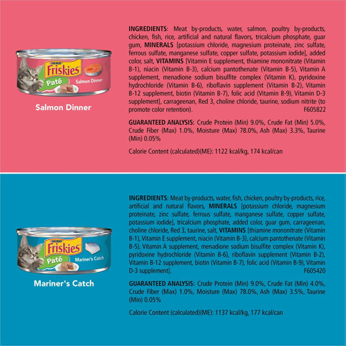 Purina Friskies Seafood and Chicken Wet Cat Food Variety Pack 5.5 oz Cans (40 Pack) EasyOptionXY LLC