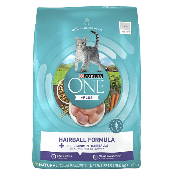 Purina One +Plus Helps Minimize Hairballs Dry Cat Food 22 lb Bag EasyOptionXY LLC