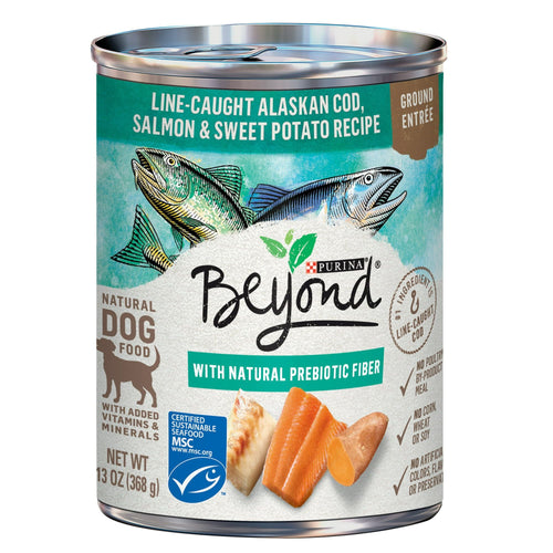 Purina Beyond Natural Wet Dog Food Pate Grain Free Alaskan Cod Salmon & Sweet Potato Recipe 13 oz Can EasyOptionXY LLC