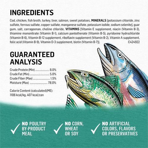 Purina Beyond Natural Wet Dog Food Pate Grain Free Alaskan Cod Salmon & Sweet Potato Recipe 13 oz Can EasyOptionXY LLC