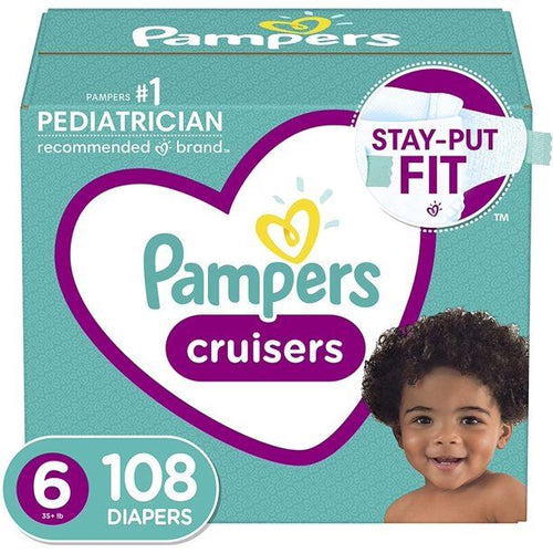 Pampers Cruisers Cruisers Disposable Baby Diapers Size 6, 108 Count EasyOptionXY LLC