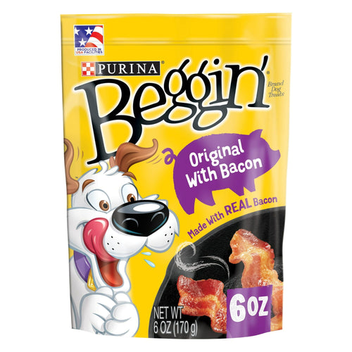 Purina Beggin Original with Bacon Treats for Dogs 6 oz Pouch EasyOptionXY LLC