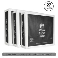 Royal Flush Paper Premium Bamboo Toilet Paper - 27 roll box (3 packs of 9)