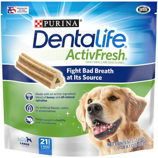 Purina DentaLife Chicken Dental Treats for Dogs, 21 ct Pouch EasyOptionXY LLC