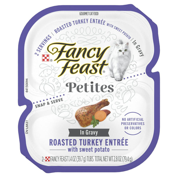 Purina Fancy Feast Petites Wet Cat Food Turkey Sweet Potato, 2.8 oz Tubs (12 Pack) EasyOptionXY LLC