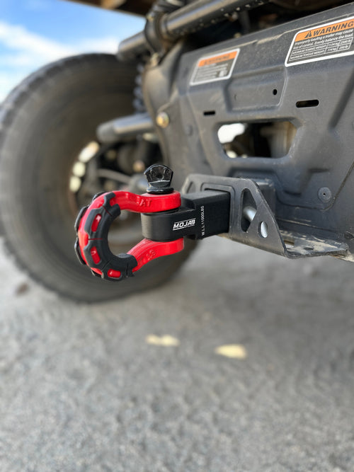 2'' Aluminum Hitch Receiver with Steel D-Shackle (LIFETIME WARRANTY) MOJAB OFFROAD