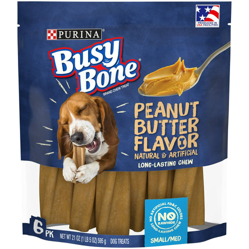 Purina Busy Bone Peanut Butter Chew Treats for Dogs, 21 oz Pouch EasyOptionXY LLC