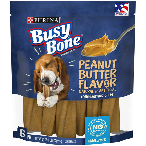 Purina Busy Bone Peanut Butter Chew Treats for Dogs, 21 oz Pouch EasyOptionXY LLC