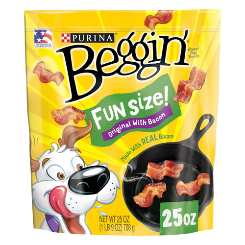 Purina Beggin' Real Meat & Bacon Treats for Dogs, 25 oz Pouch EasyOptionXY LLC