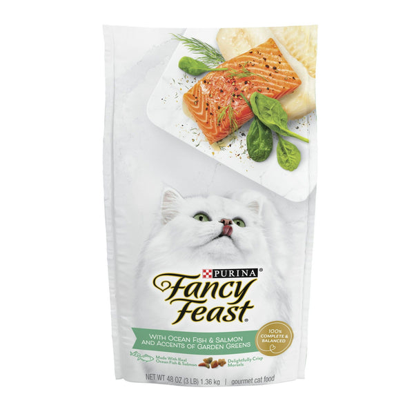 Purina Fancy Feast Dry Cat Food Ocean Fish Salmon Accents Of Garden Greens, 3 lb Bag EasyOptionXY LLC