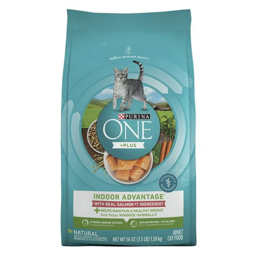Purina One +Plus Indoor Advantage Salmon Dry Cat Food, 3.5 lb Bag EasyOptionXY LLC